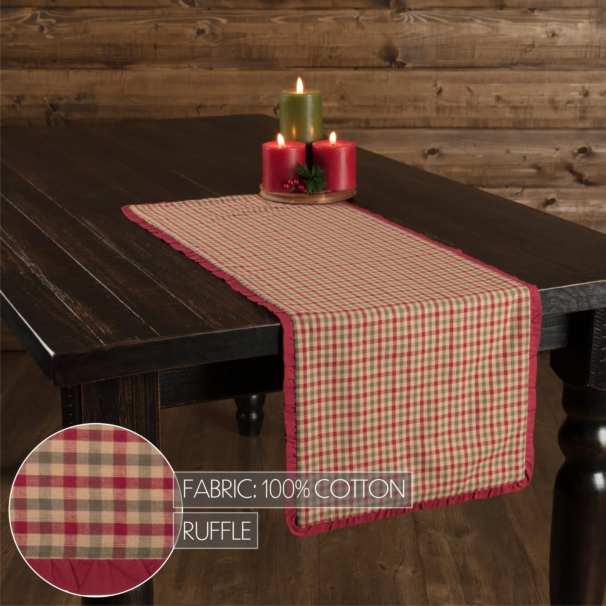 Jonathan Plaid Ruffled Runner