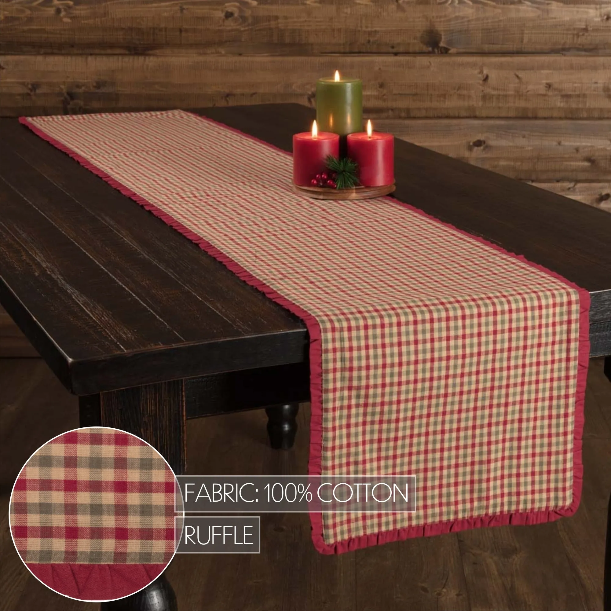 Jonathan Plaid Ruffled Runner