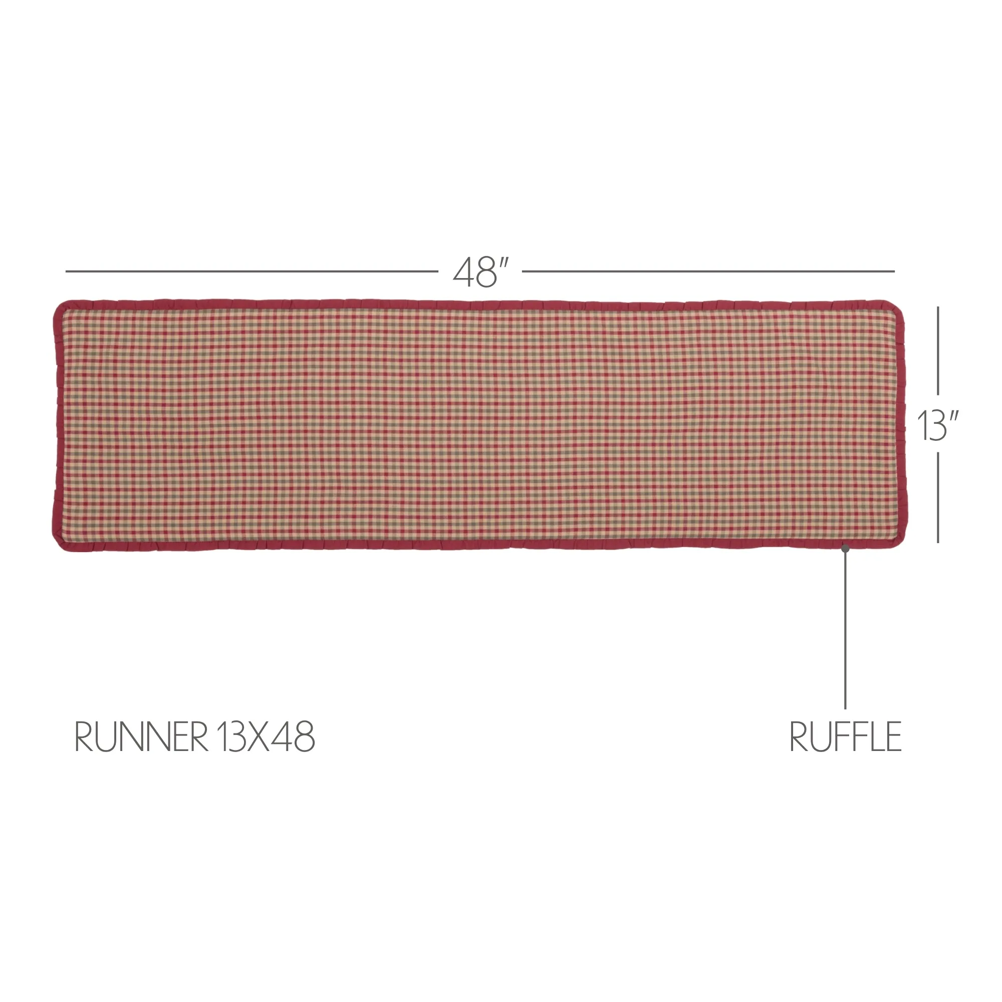 Jonathan Plaid Ruffled Runner