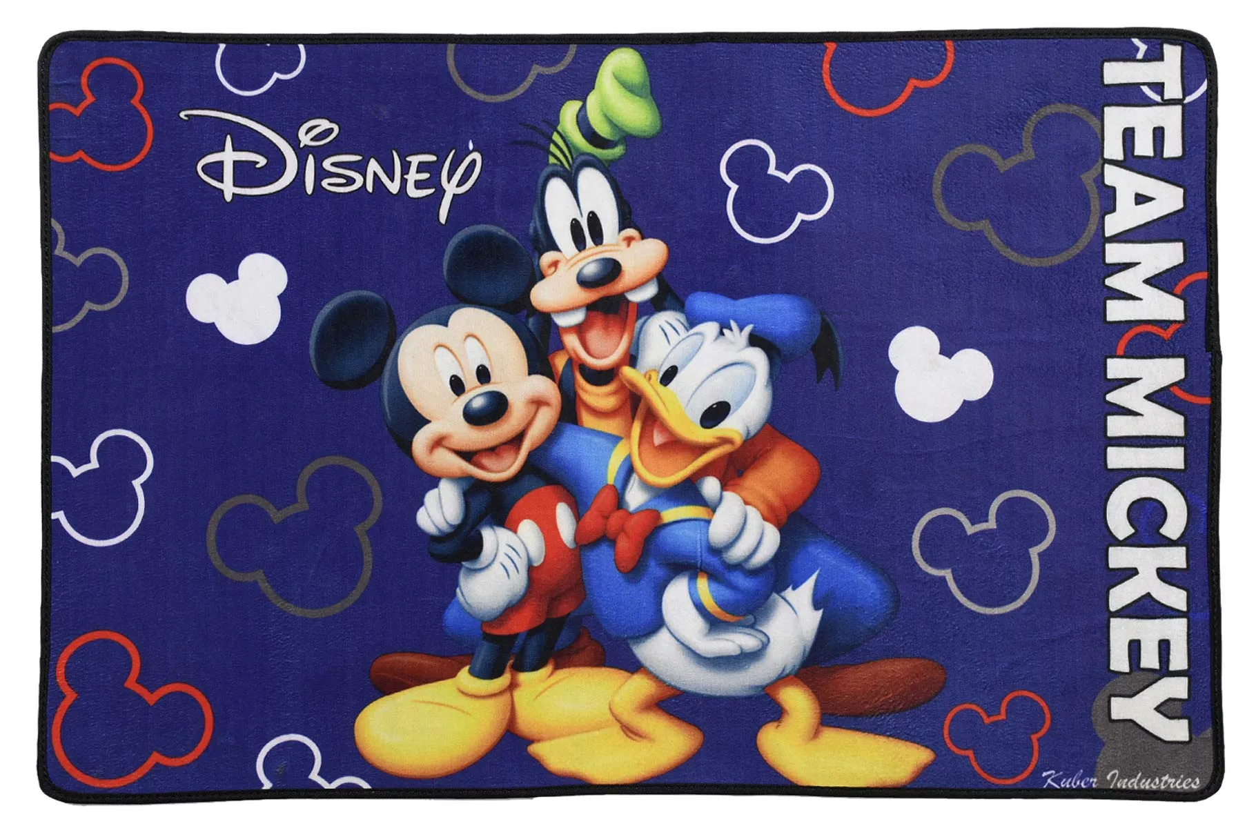 Kuber Industries Disney Team Mickey 2 Pieces Anti Slip Bath Mat 23"x15" (Royal Blue) (CTKTC046122)