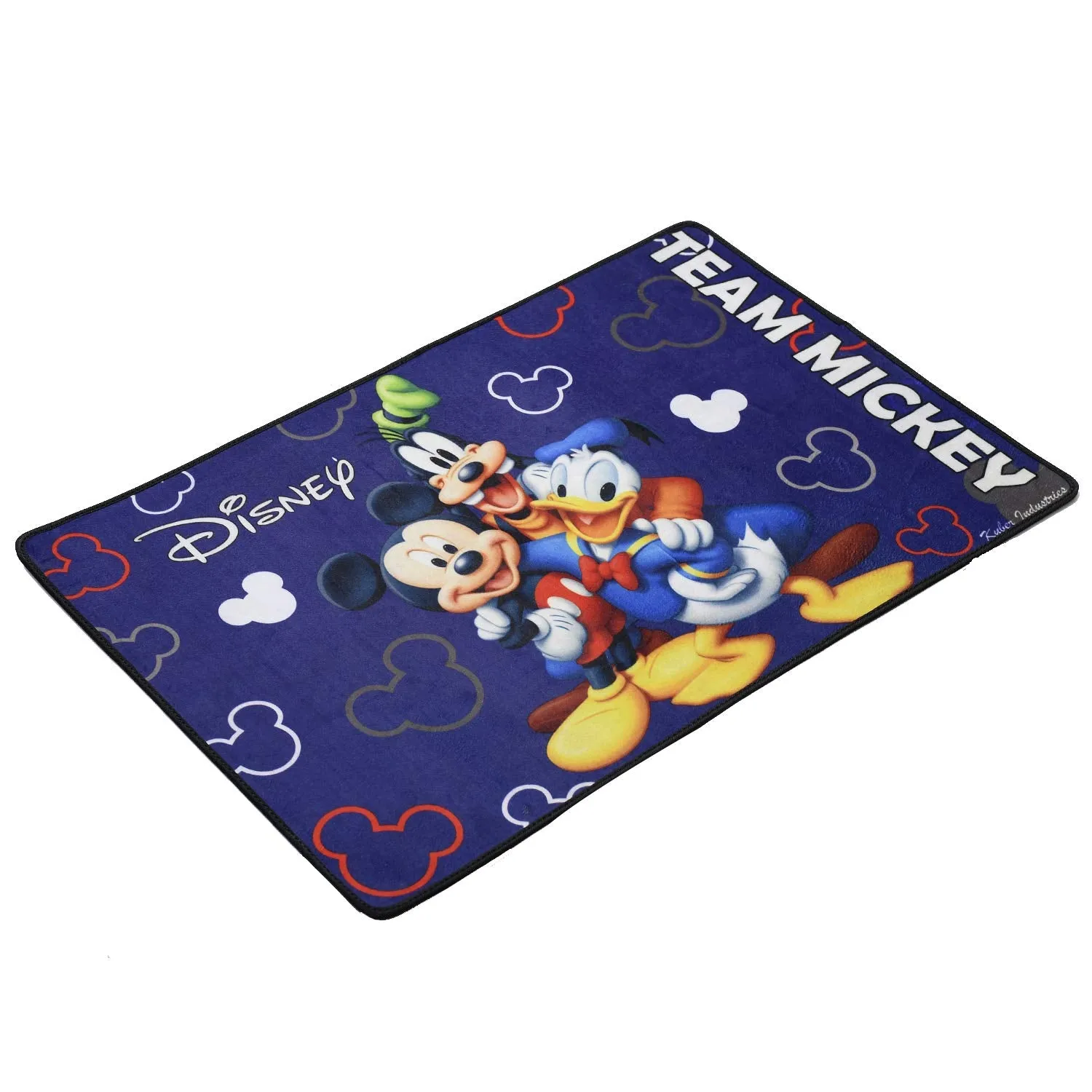 Kuber Industries Disney Team Mickey 2 Pieces Anti Slip Bath Mat 23"x15" (Royal Blue) (CTKTC046122)