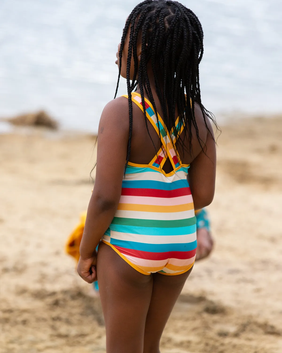 LGR Rainbow Stripe UPF 50  Recycled Swimsuit