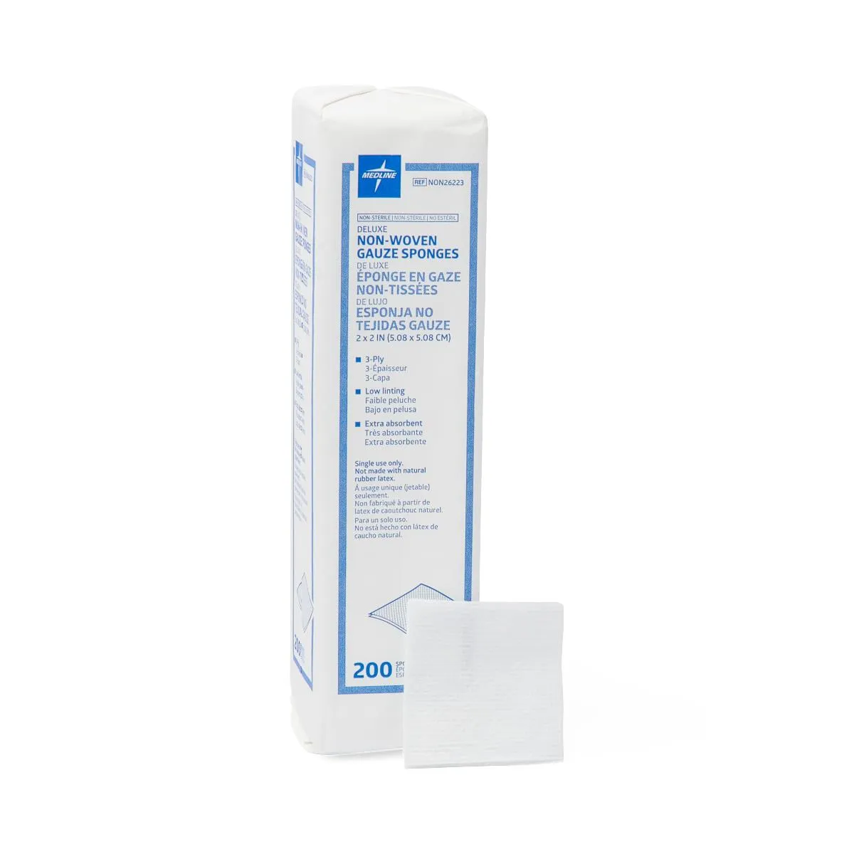 Medline Deluxe Nonsterile Nonwoven Gauze Sponges