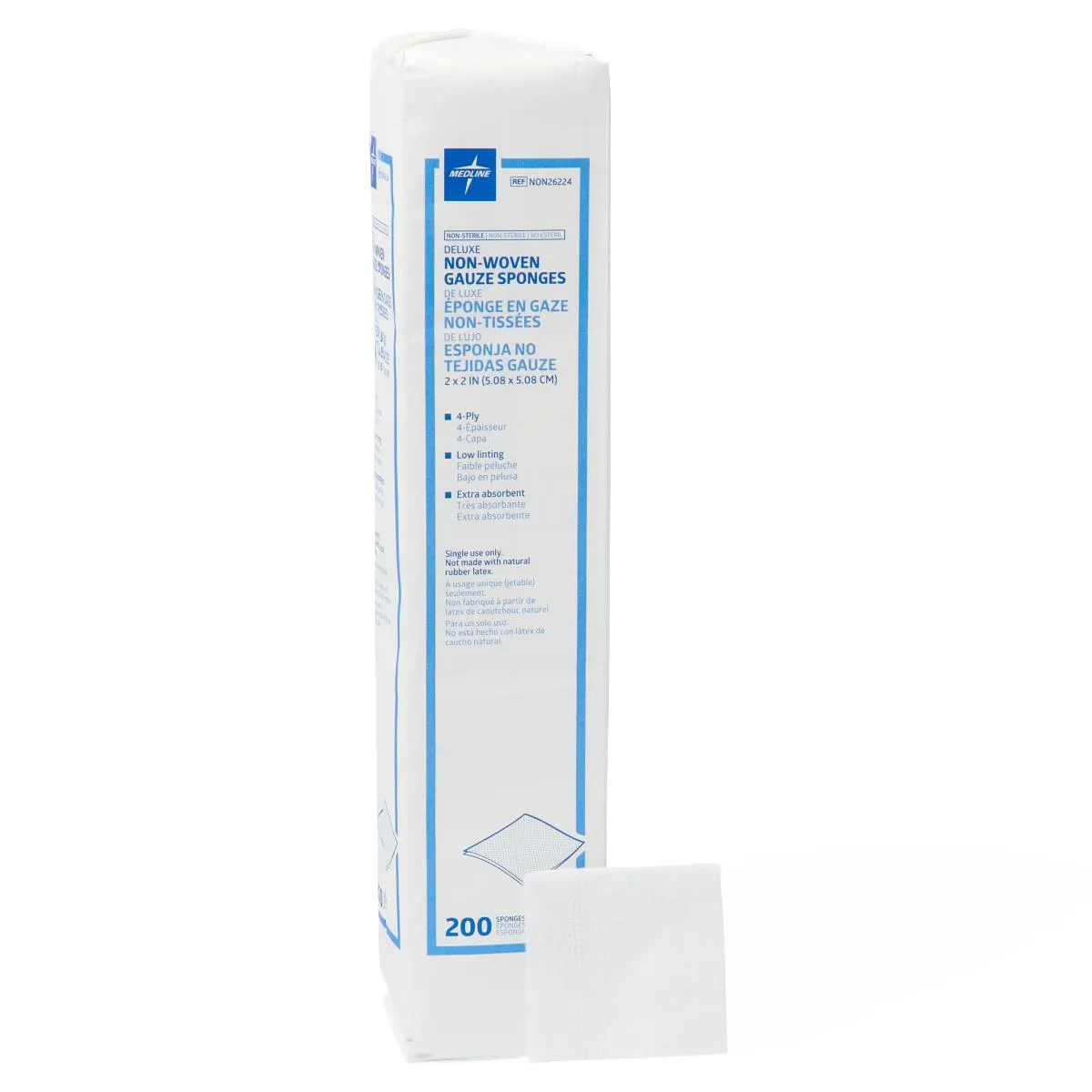 Medline Deluxe Nonsterile Nonwoven Gauze Sponges
