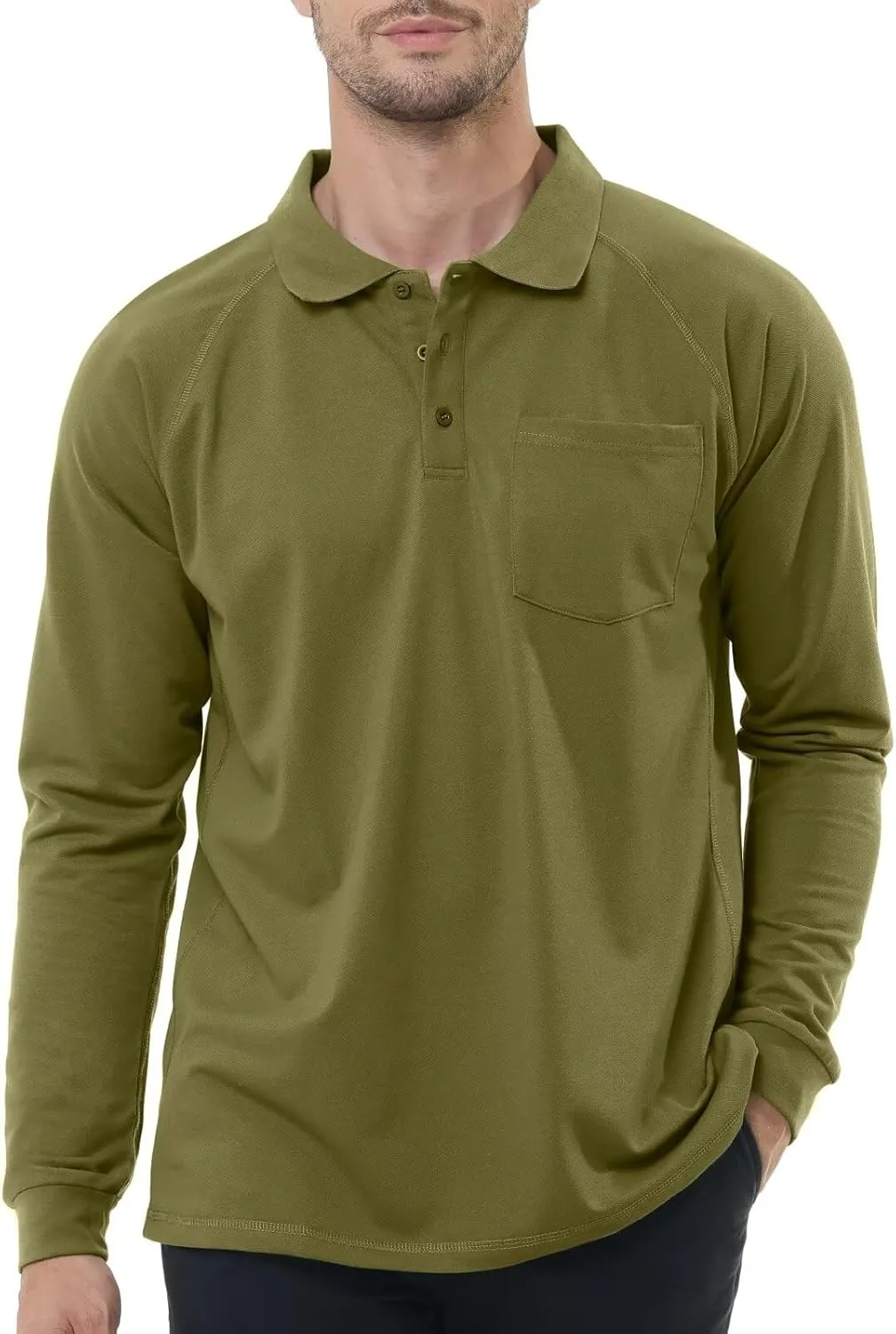 Men's Golf Polo Shirts M-6XL, Cotton Blend Moisture Wicking Performance Casual Collared Shirts