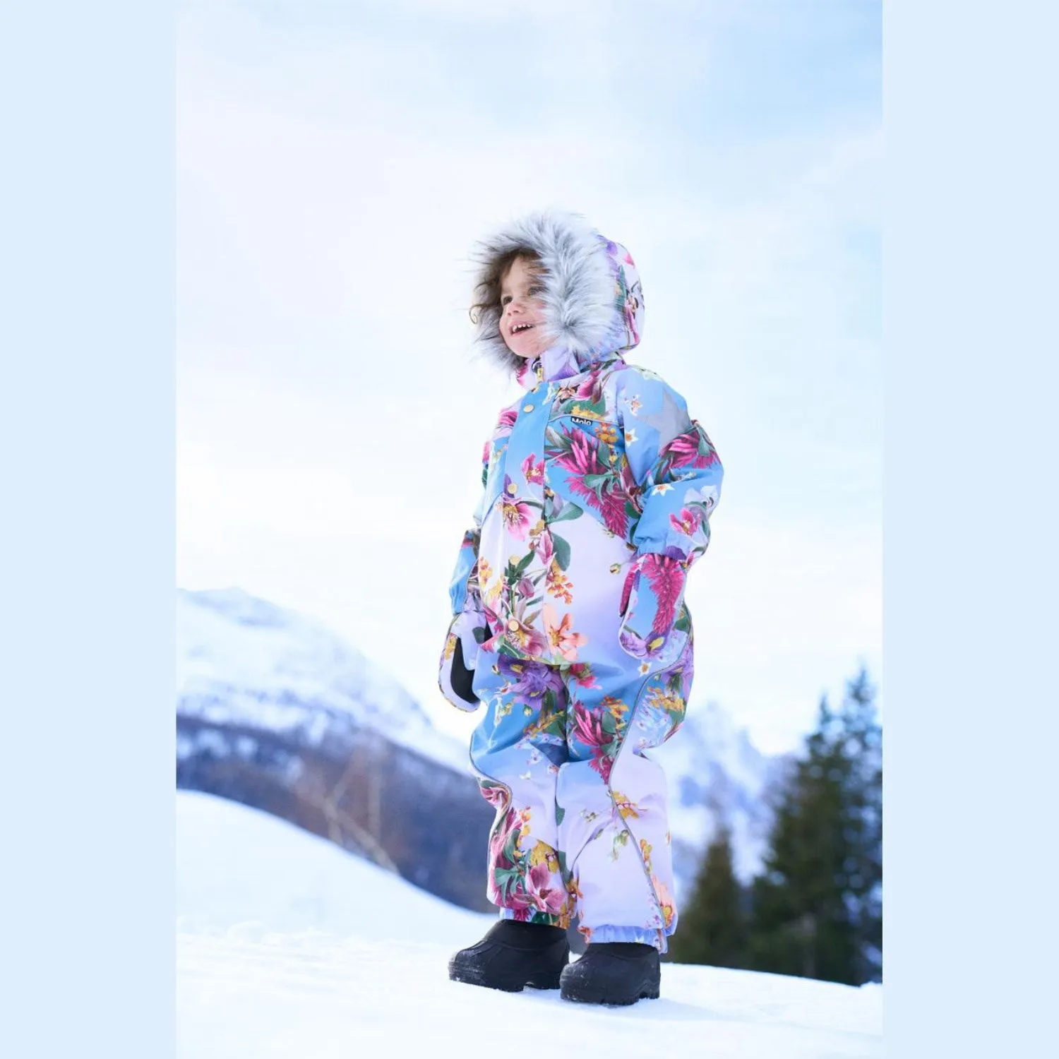 Molo Gradient Bloom Polaris Fur Snowsuit