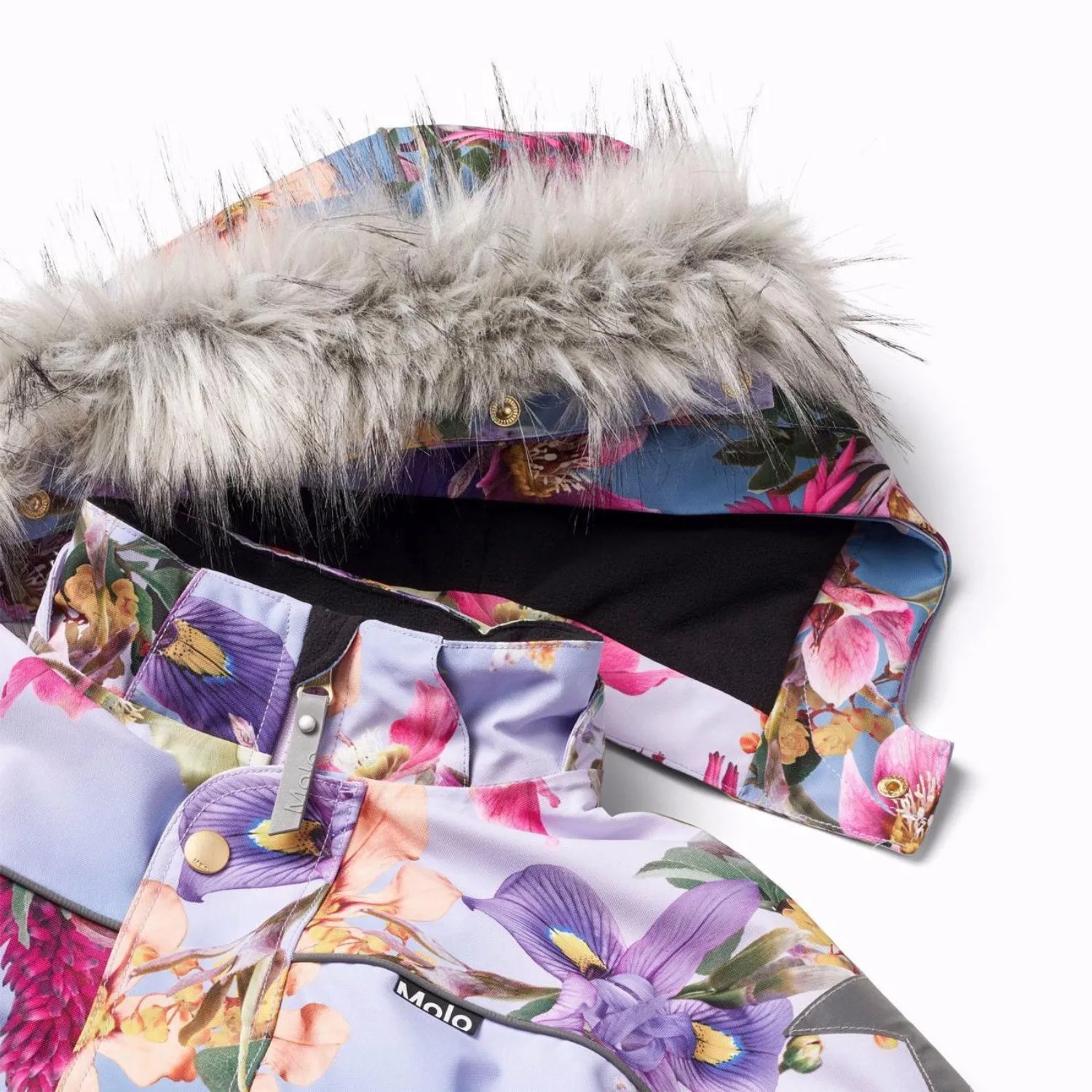 Molo Gradient Bloom Polaris Fur Snowsuit