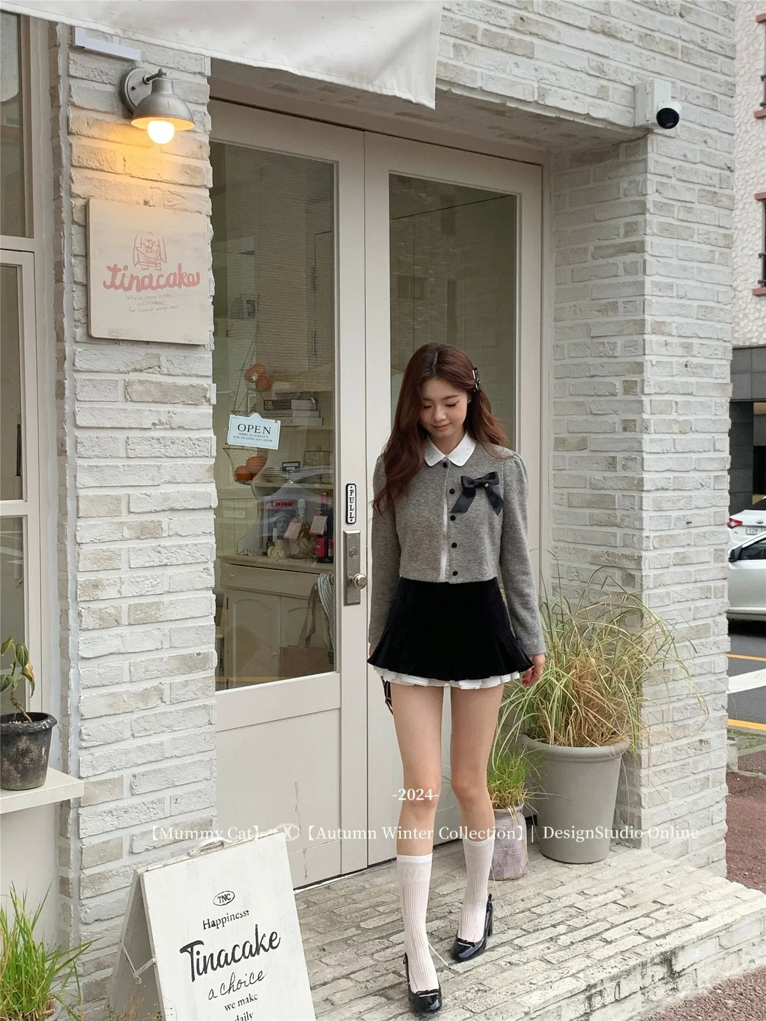 [Mummy Cat] Yoo-jin 유진 Ulzzang Girls Wool Blend Cardigan