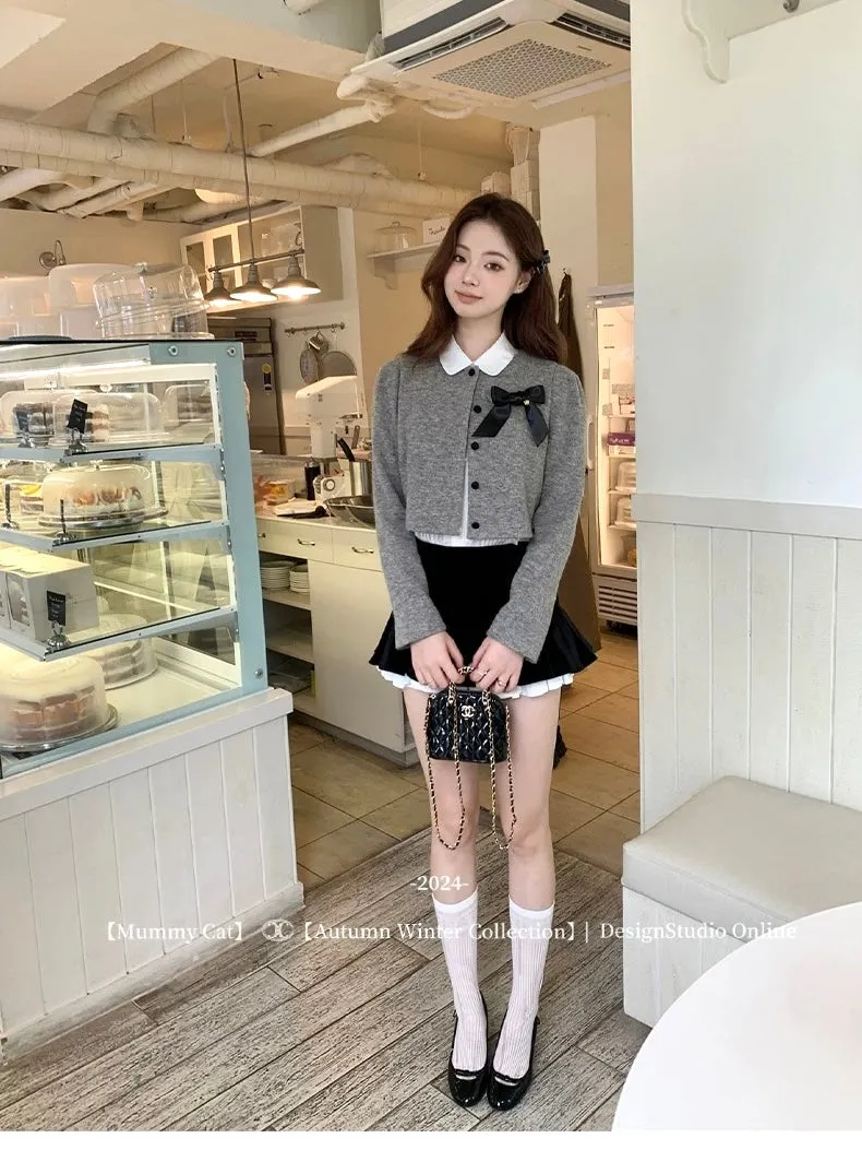 [Mummy Cat] Yoo-jin 유진 Ulzzang Girls Wool Blend Cardigan