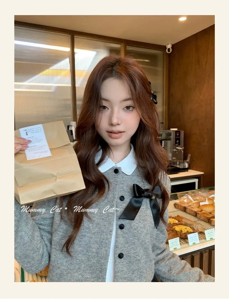 [Mummy Cat] Yoo-jin 유진 Ulzzang Girls Wool Blend Cardigan