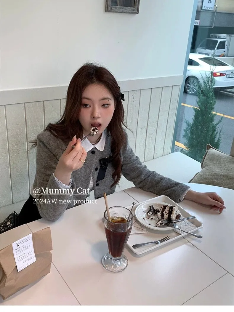 [Mummy Cat] Yoo-jin 유진 Ulzzang Girls Wool Blend Cardigan