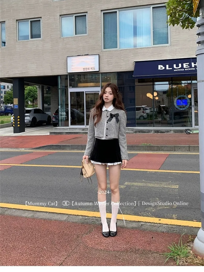 [Mummy Cat] Yoo-jin 유진 Ulzzang Girls Wool Blend Cardigan