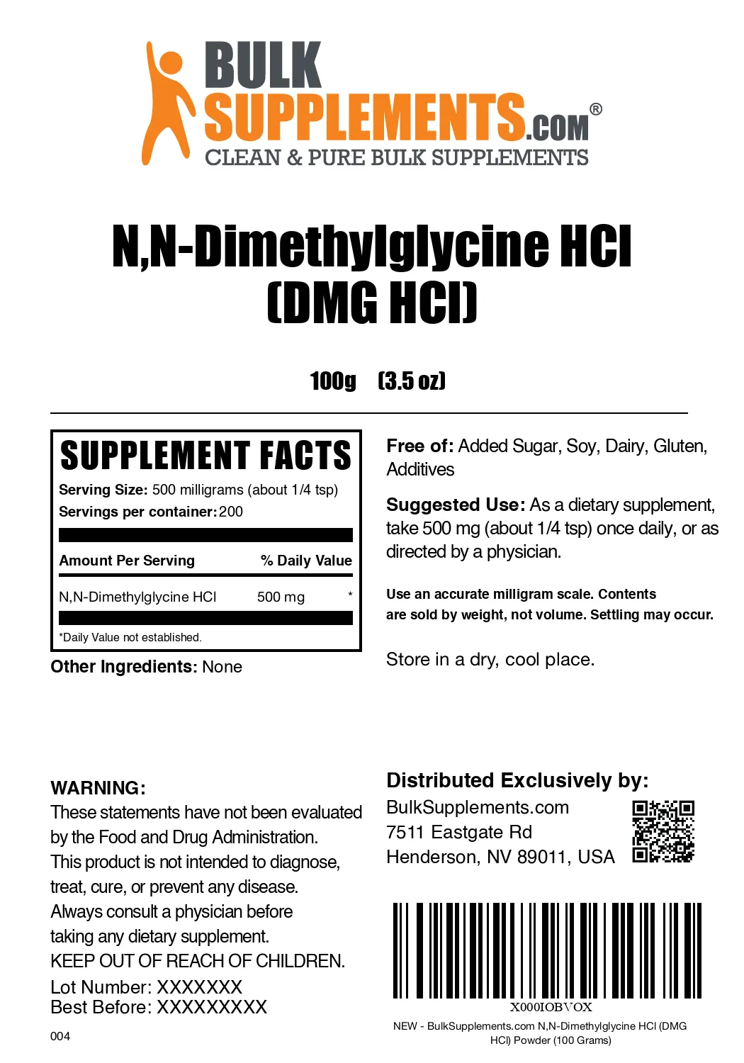 N,N-Dimethyl Glycine HCl (DMG HCl) Powder
