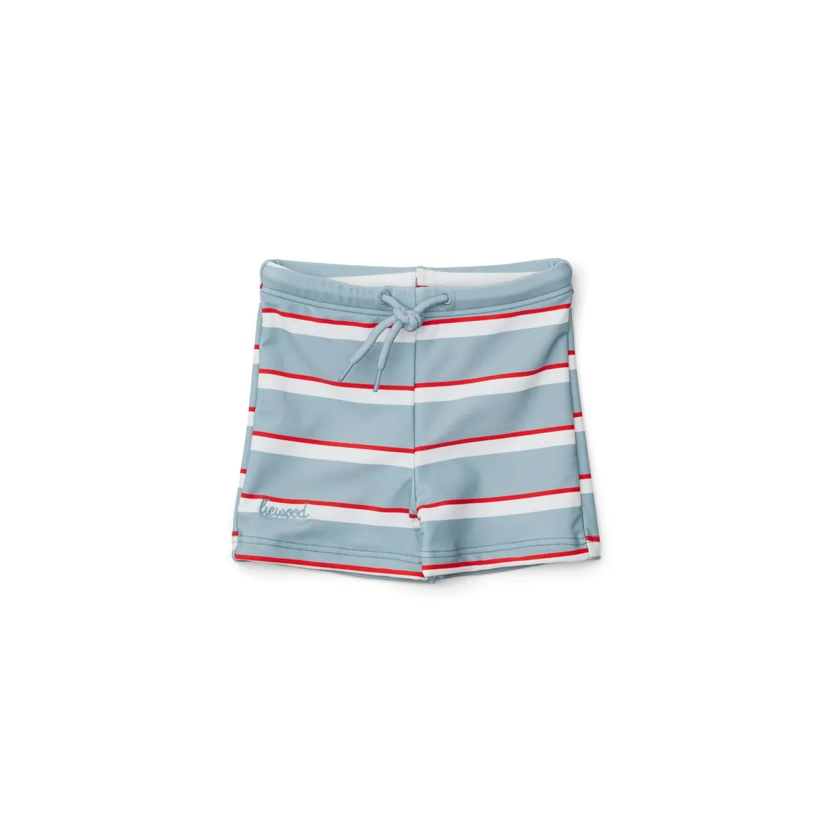 Otto Swim Pants - Stripe: Sea blue/apple red/creme de la creme