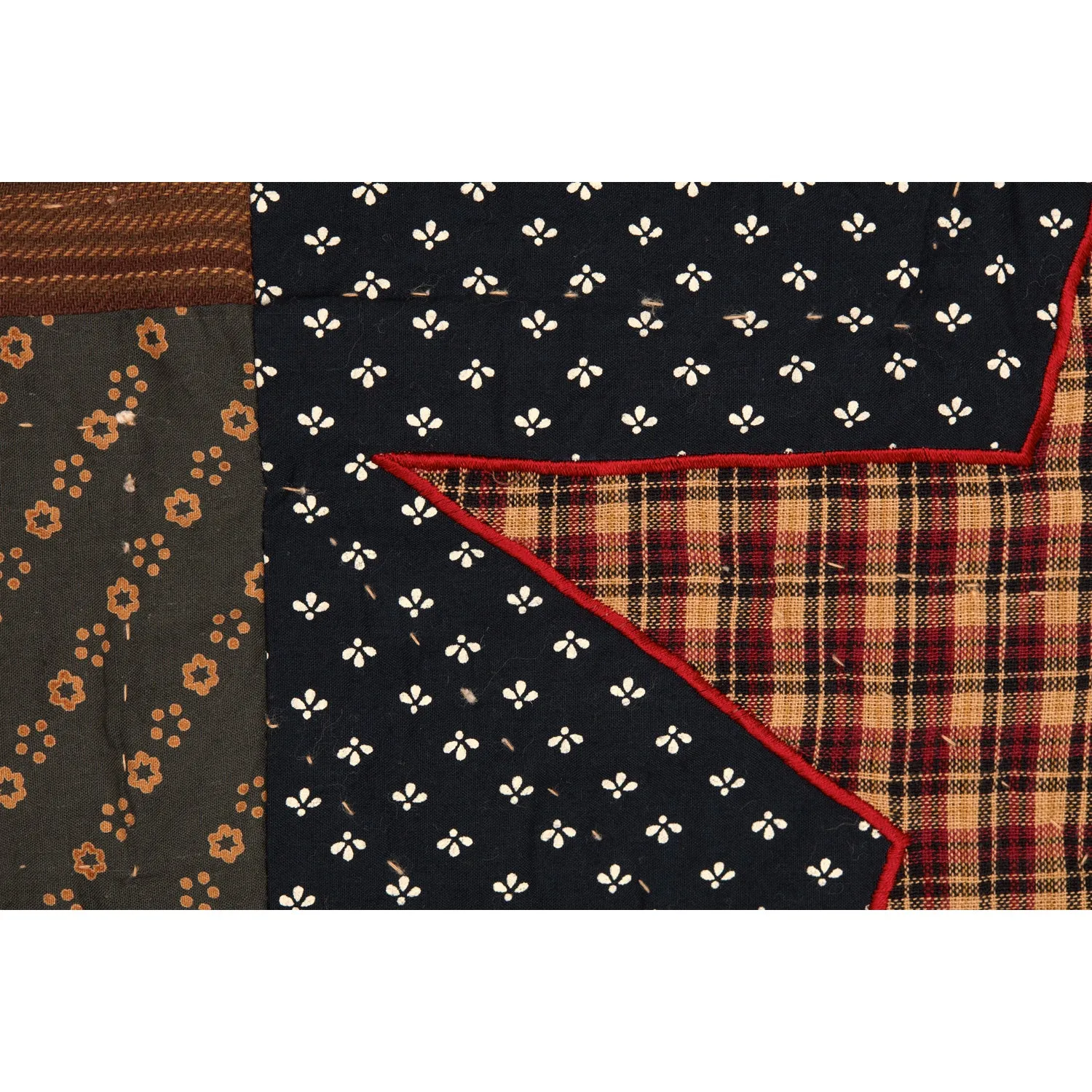 Patriotic Patch Quilted Throw 50x60