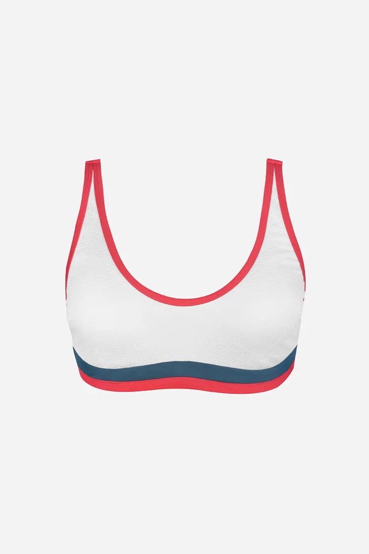 Poolside Pique Colorblock Banded Plus Size Bikini Top