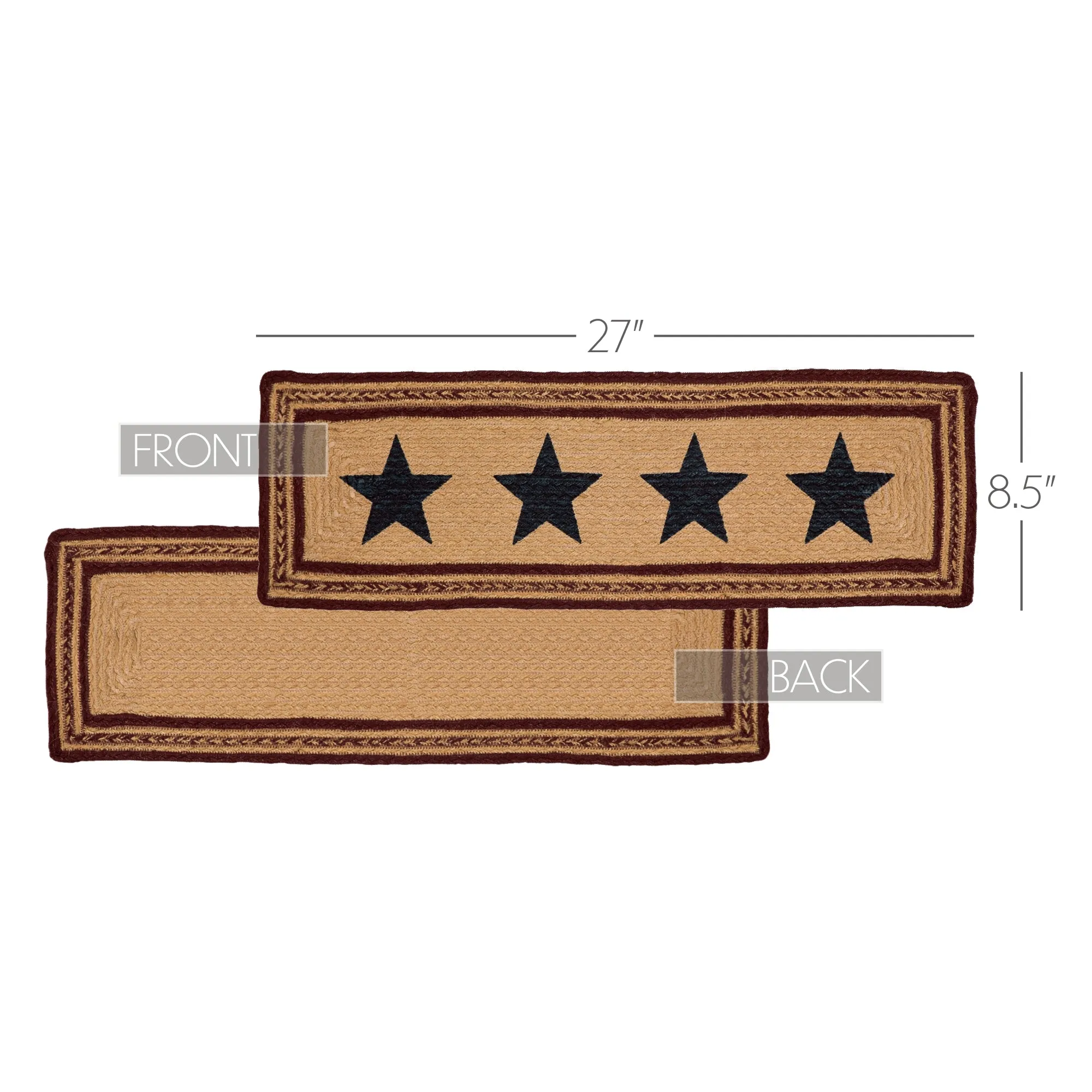 Potomac Jute Stair Tread Stencil Stars Latex