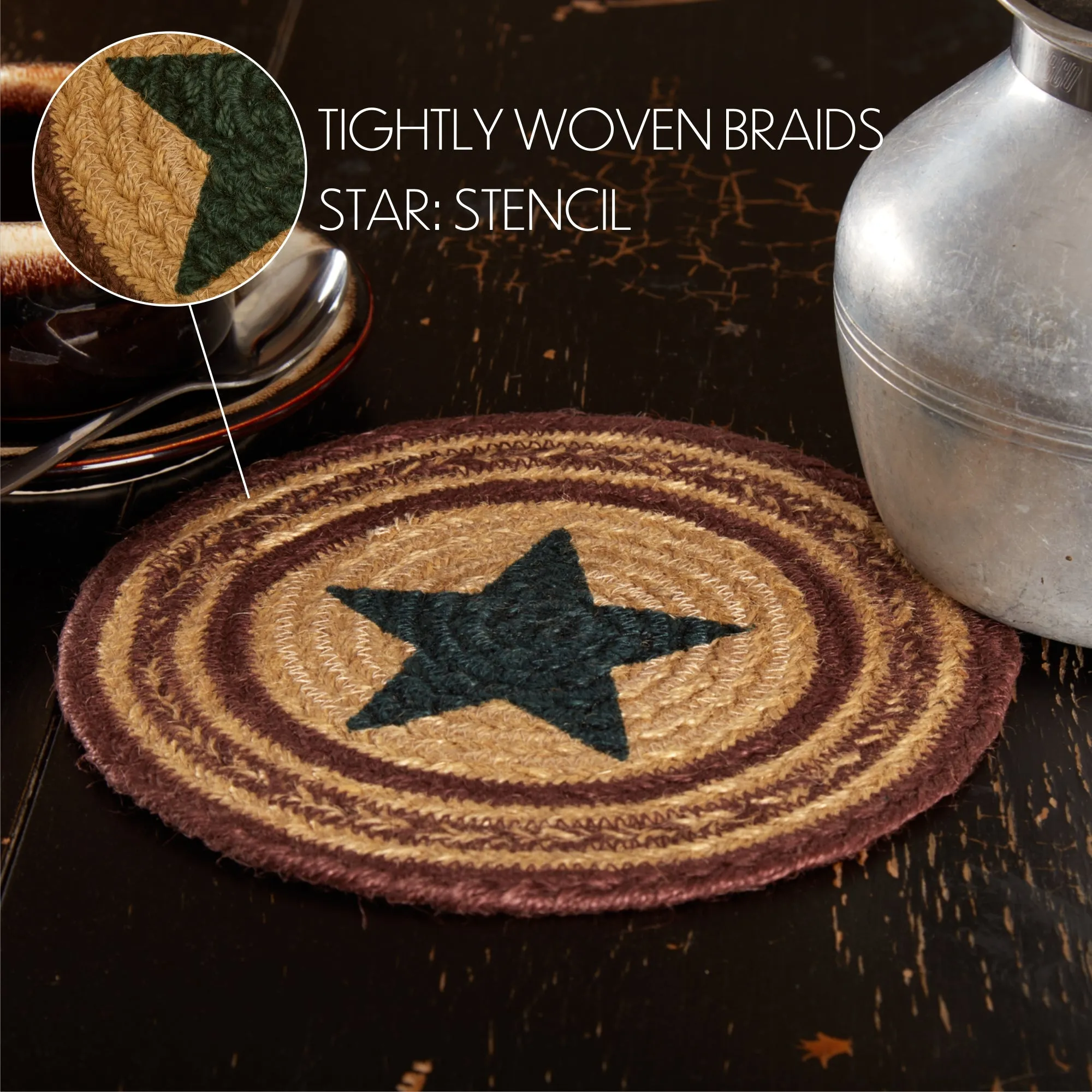 Potomac Jute Trivet Stencil Star
