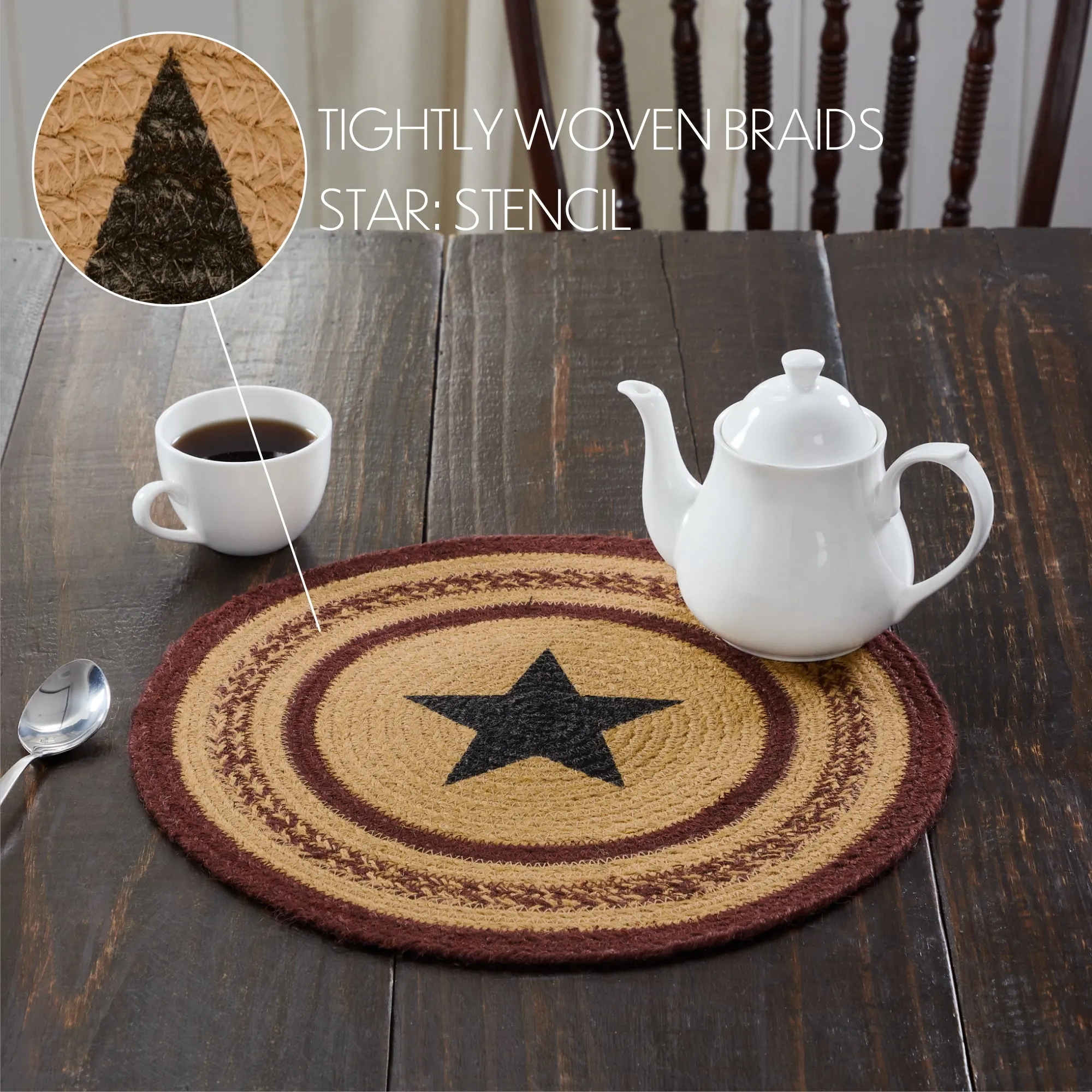 Potomac Jute Trivet Stencil Star
