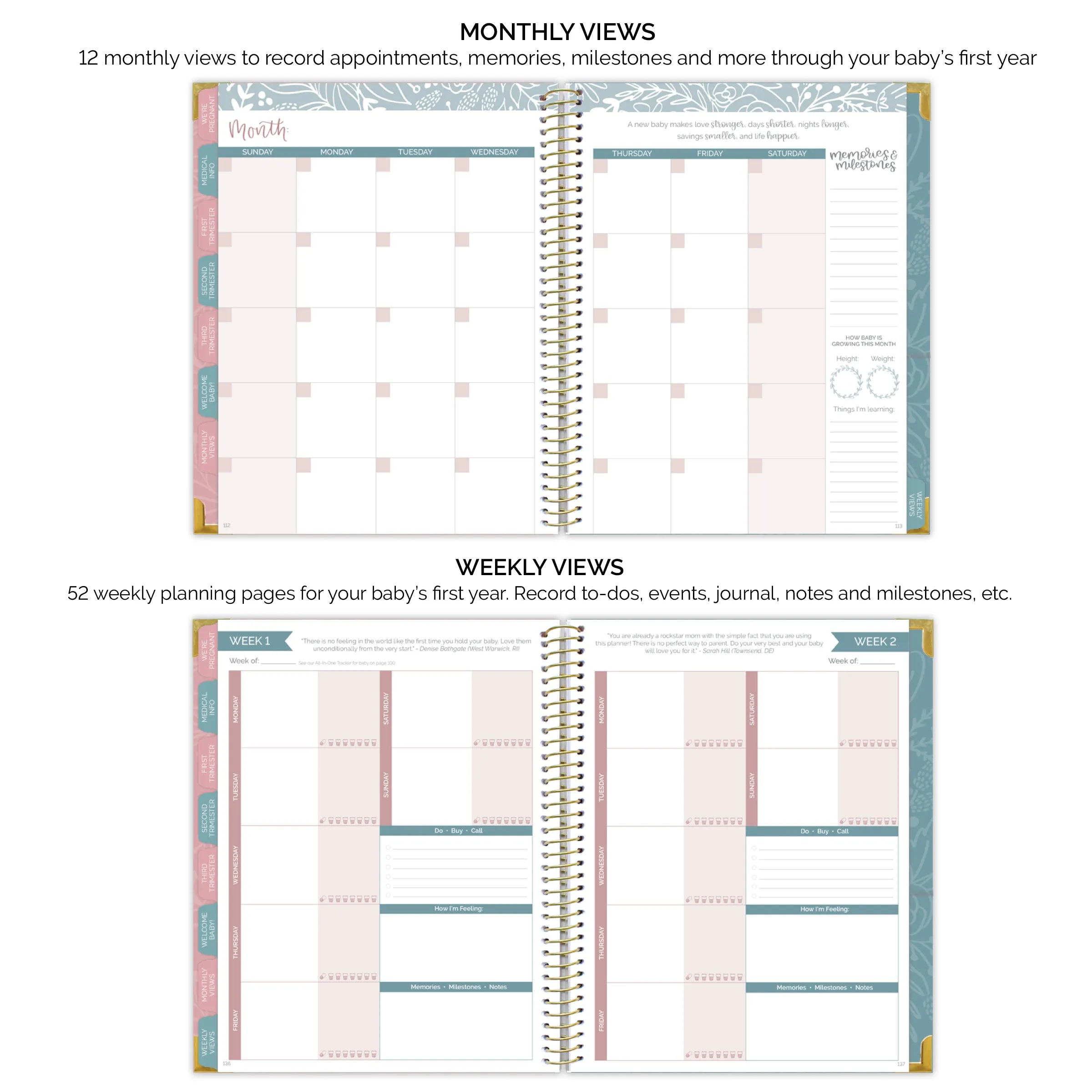 Pregnancy & Baby's First Year Planner & Calendar, The Story of You