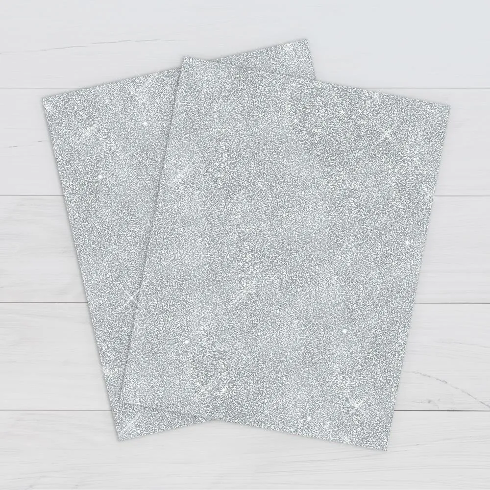 PrintWorks Printable Glitter Cardstock 8.5"x11" 15/Pkg - Silver*