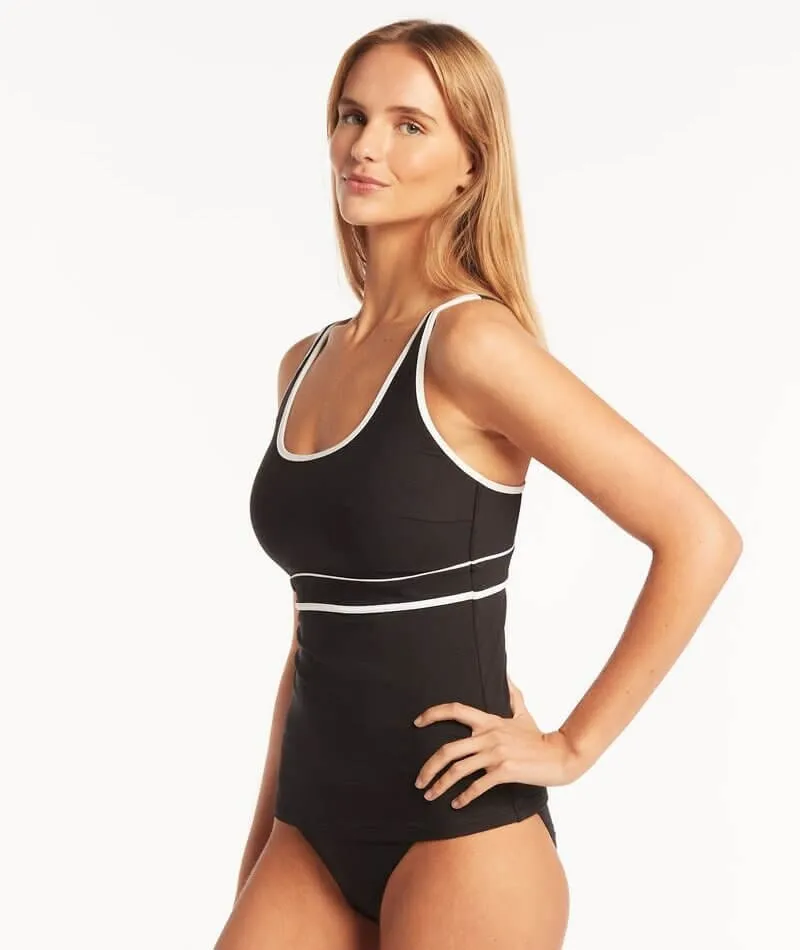 Sea Level Elite DD-E Cup Singlet Top - Black