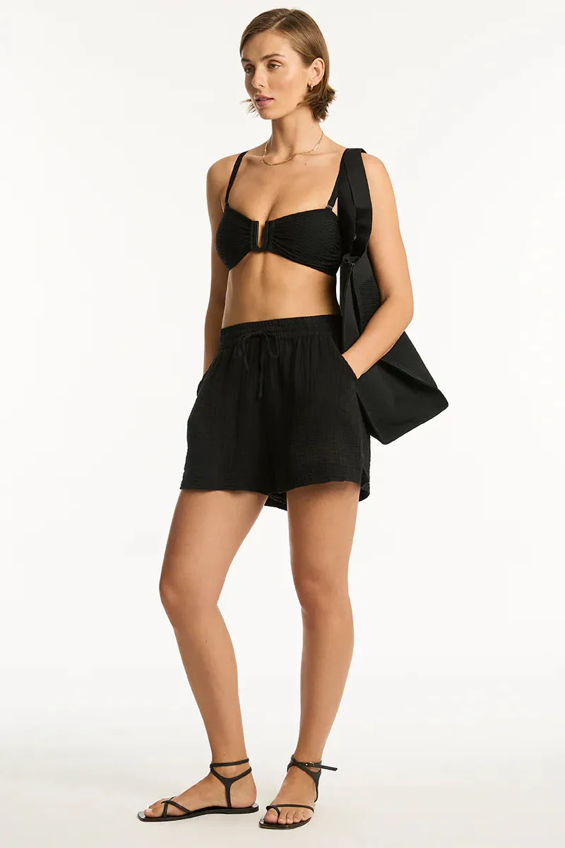 Sea Level Sunset Beach Short - Black