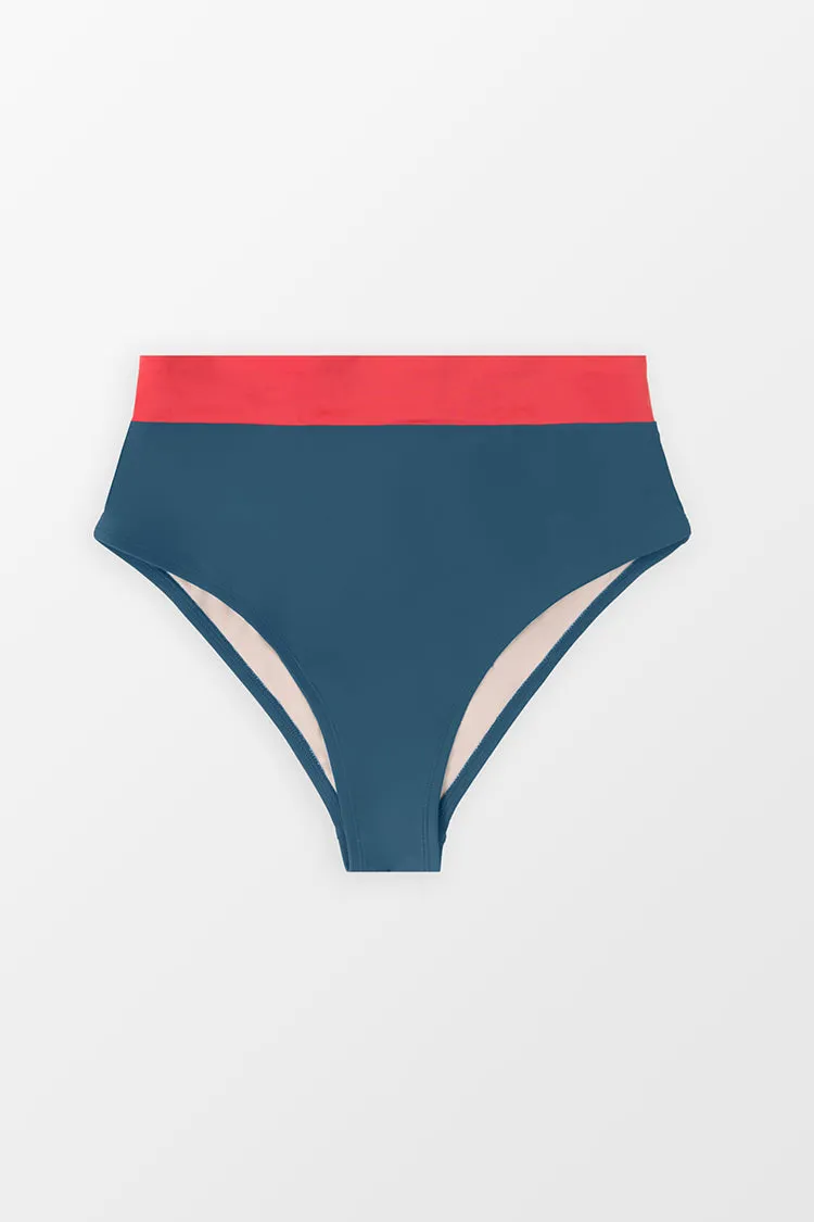 Sea to Shining Sea Banded High Waist Plus Size Bikini Bottoms