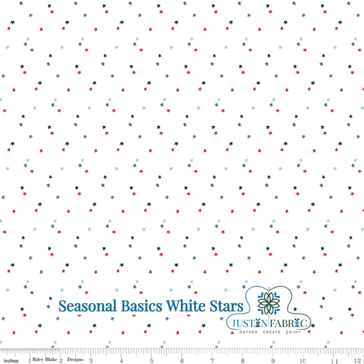 Seasonal Basics Stars White Yardage by Christopher Thompson | Riley Blake Designs