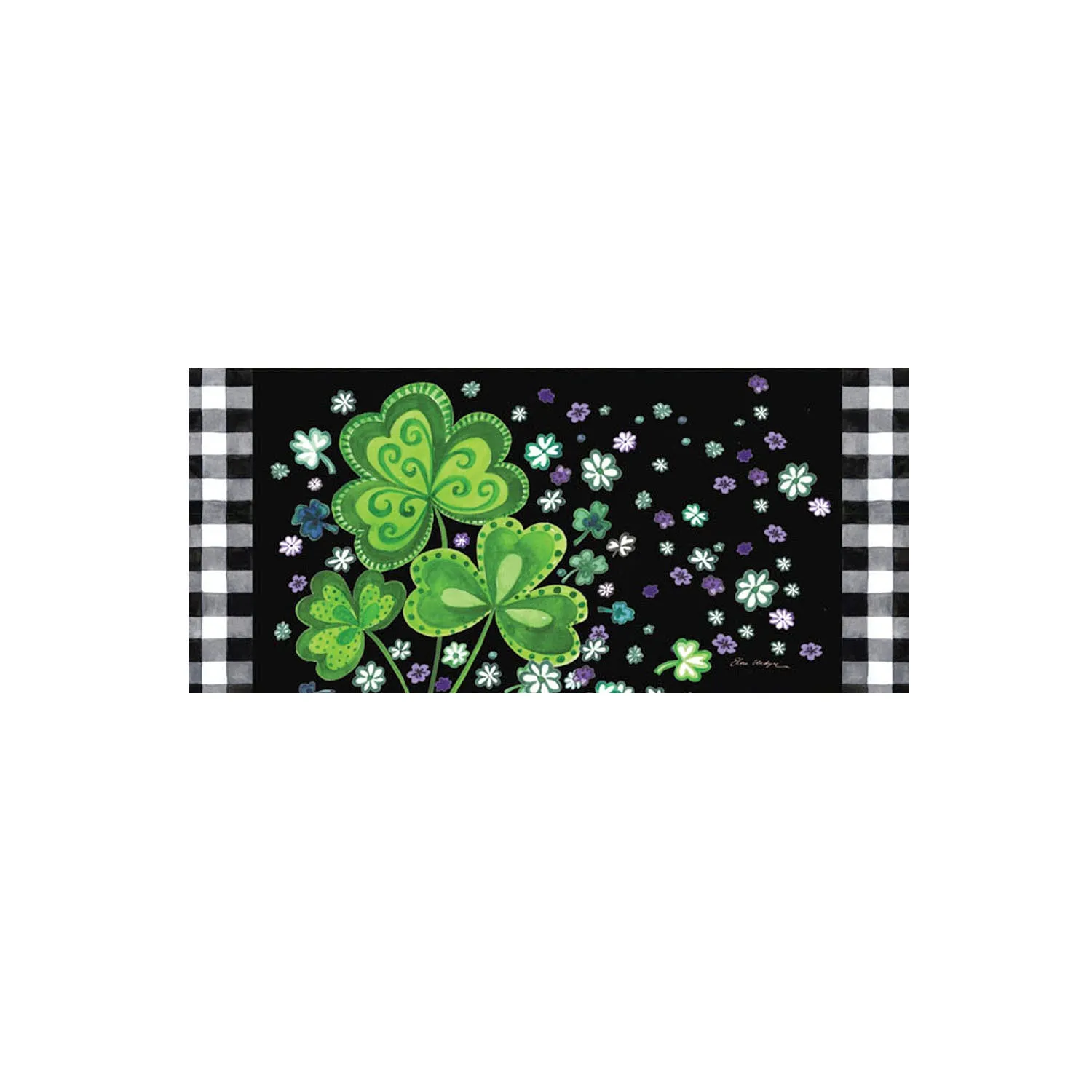 Shamrocks Buffalo Plaid Sassafras Mat