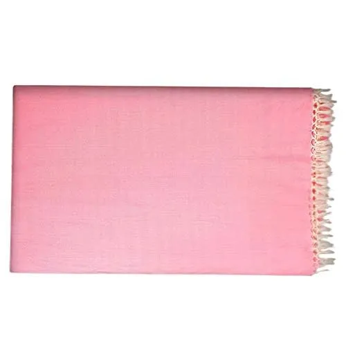 SilkXone Cotton Silky Soft Organic Bhagalpuri Dull chadar Blanket for All Season Blanket, (Pink), Pack of 1 (10 No.)
