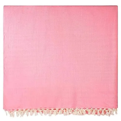 SilkXone Cotton Silky Soft Organic Bhagalpuri Dull chadar Blanket for All Season Blanket, (Pink), Pack of 1 (10 No.)