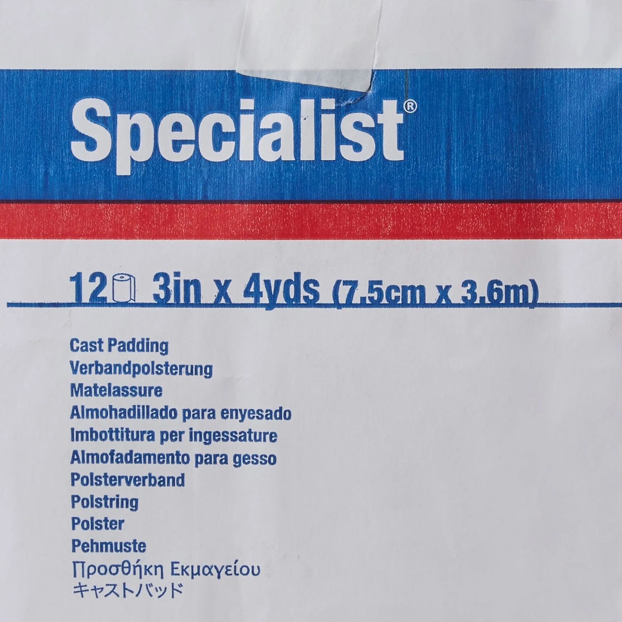 Specialist® White Cotton / Rayon Undercast Cast Padding, 3 Inch x 4 Yard