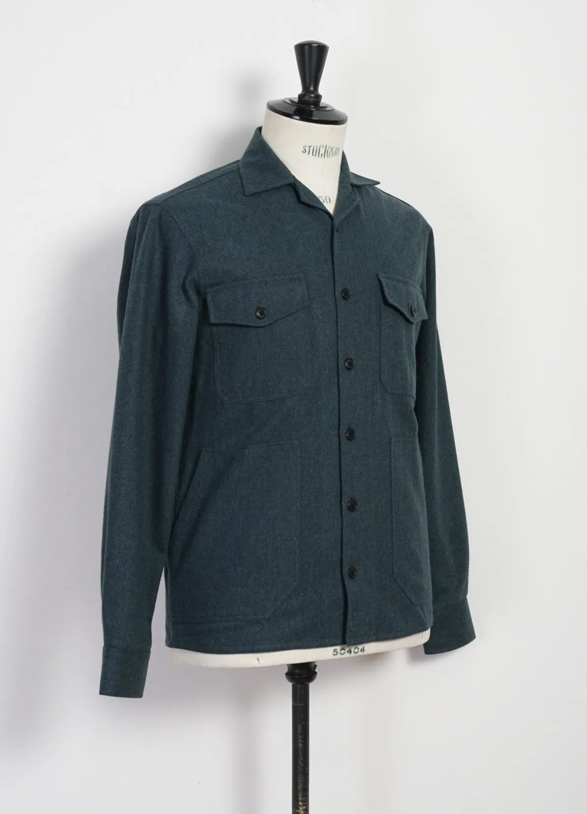 STEFAN | Worker Over Shirt | Moss Green