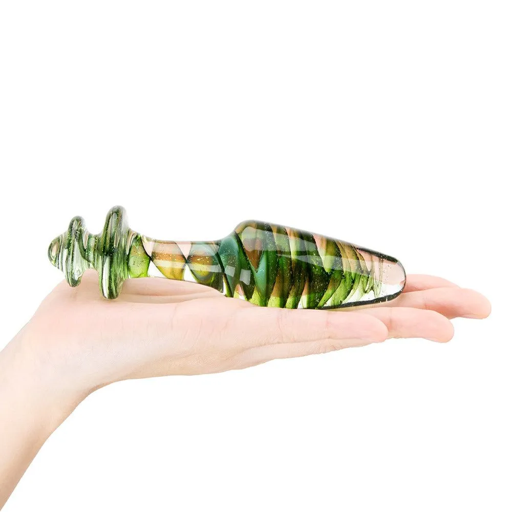 Super Tornado Moss Green Artisanal Butt Plug