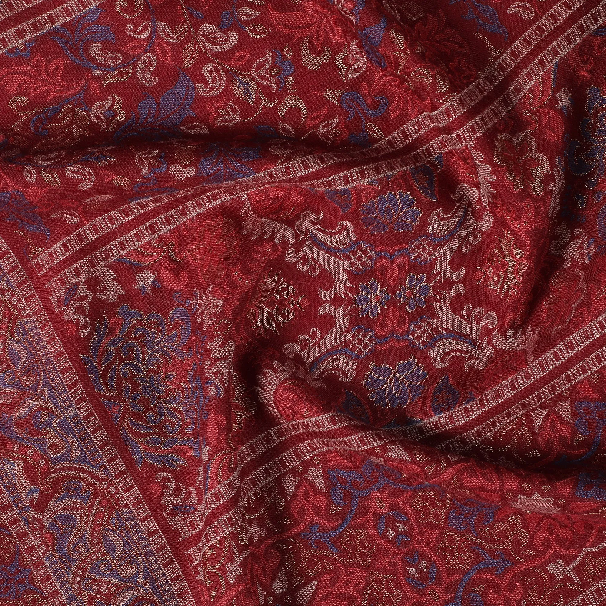 Tahani Woven Design Wool Metallic Stole