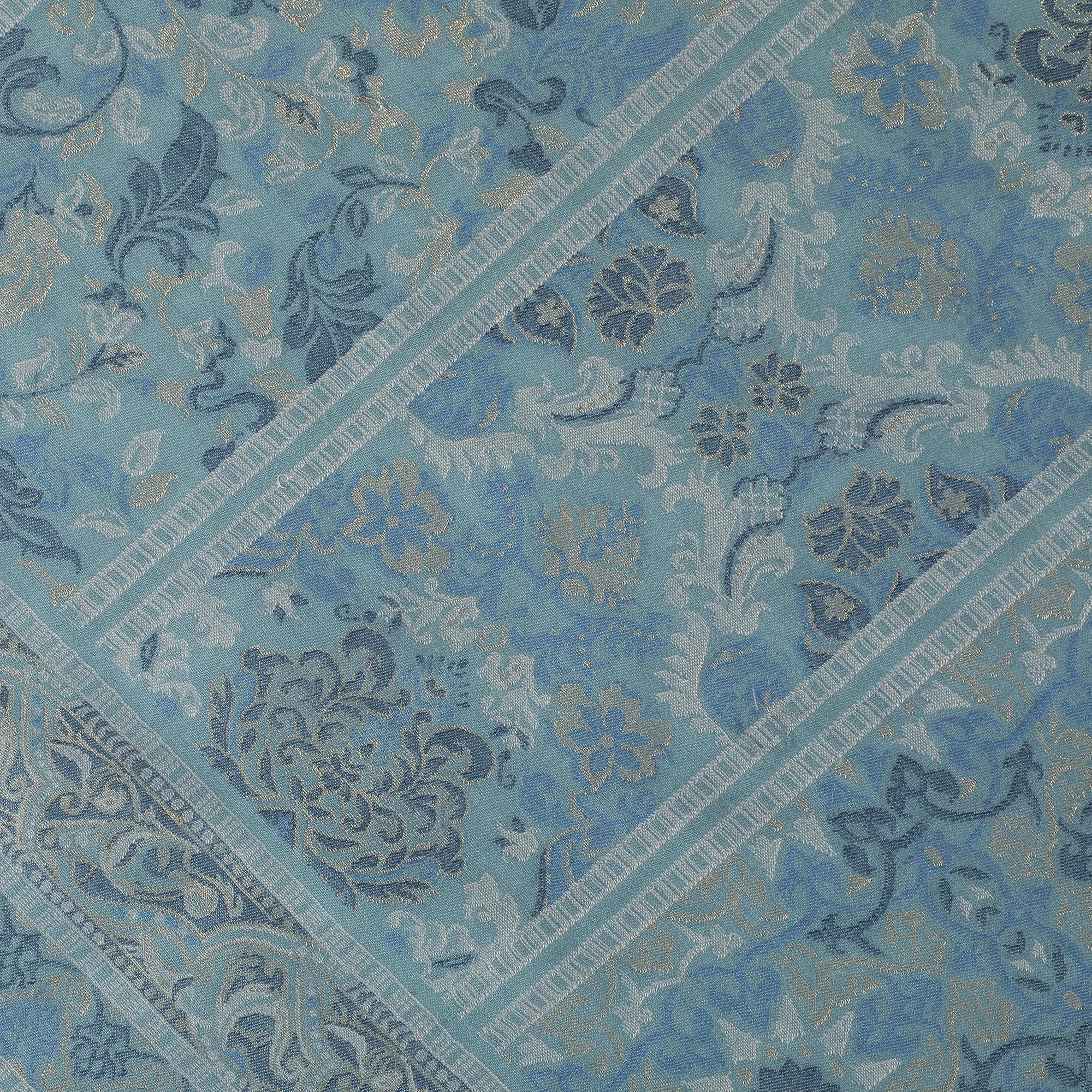 Tahani Woven Design Wool Metallic Stole