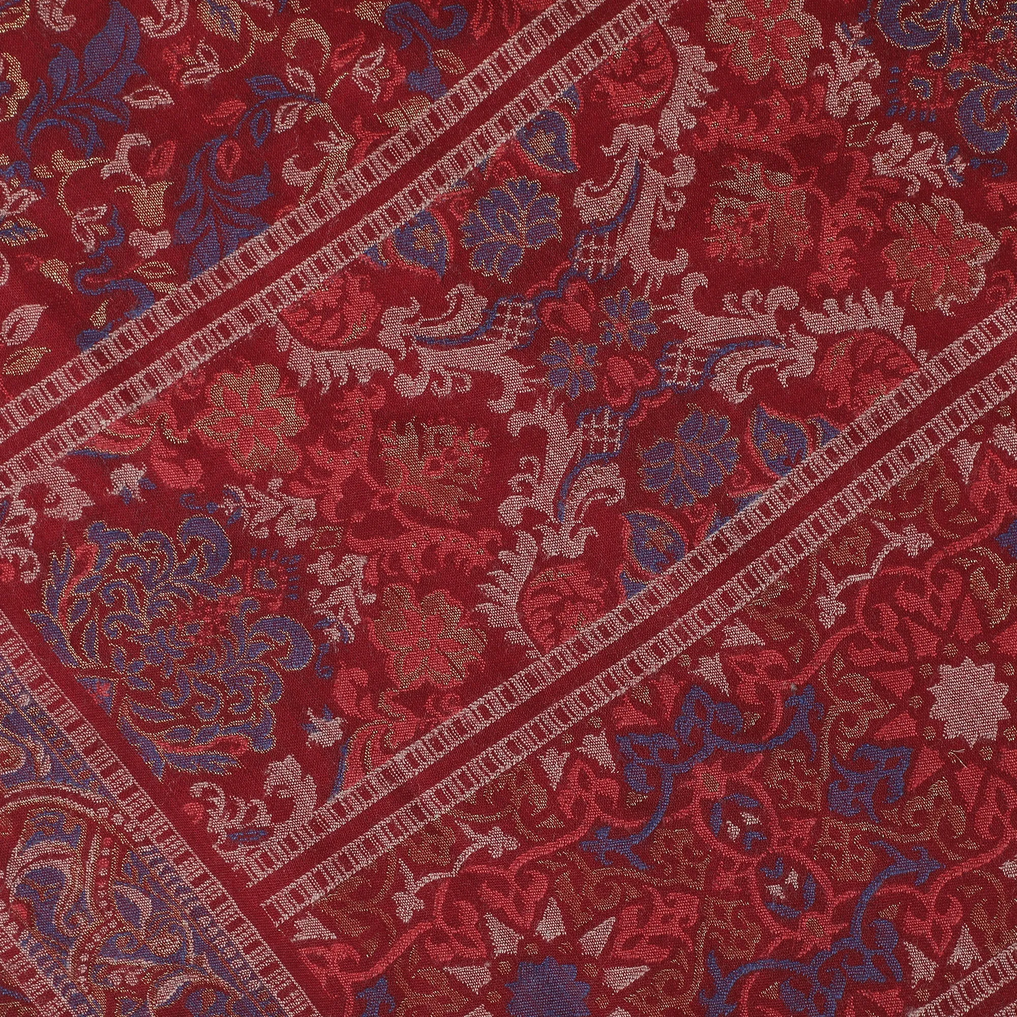 Tahani Woven Design Wool Metallic Stole