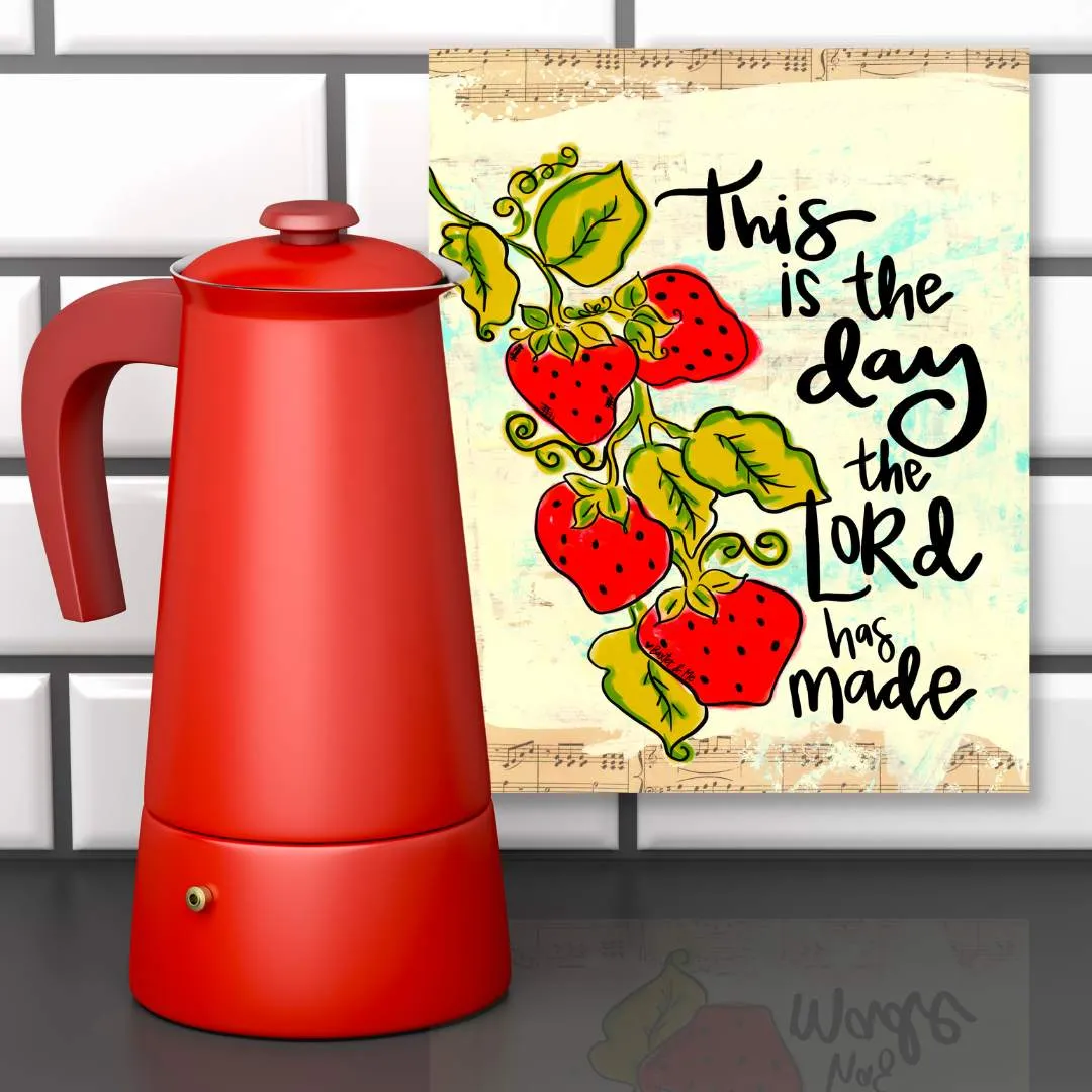 This is the Day Strawberry Vine Wrapped Canvas