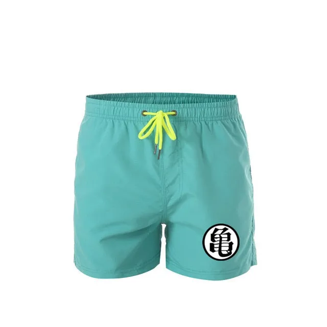 URSPORTTECH Beach Shorts Men Bottoms Quick Dry Print Swimming Surfing Shorts Summer Draw String Elastic Waist Short Men Swimwear