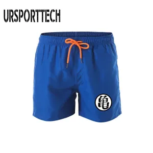 URSPORTTECH Beach Shorts Men Bottoms Quick Dry Print Swimming Surfing Shorts Summer Draw String Elastic Waist Short Men Swimwear