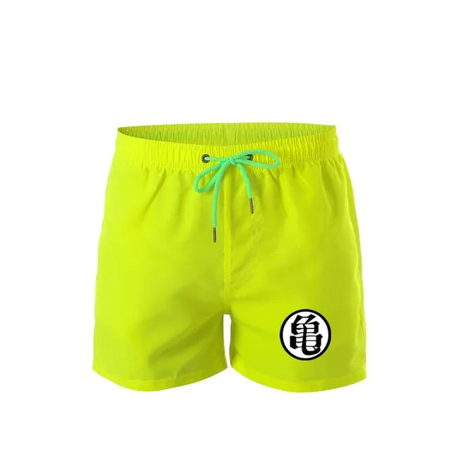URSPORTTECH Beach Shorts Men Bottoms Quick Dry Print Swimming Surfing Shorts Summer Draw String Elastic Waist Short Men Swimwear