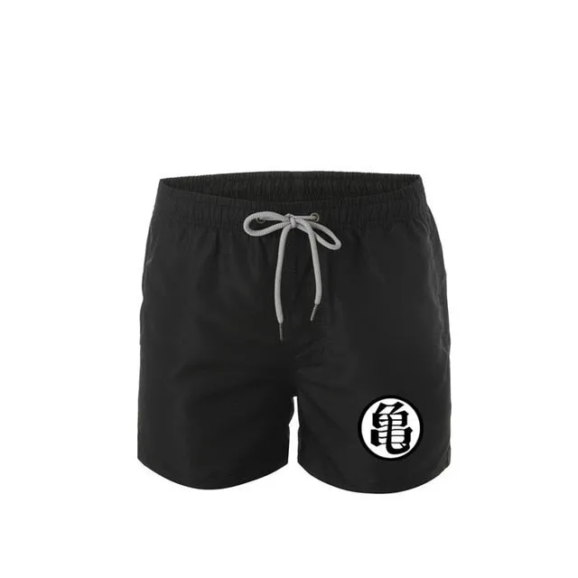 URSPORTTECH Beach Shorts Men Bottoms Quick Dry Print Swimming Surfing Shorts Summer Draw String Elastic Waist Short Men Swimwear