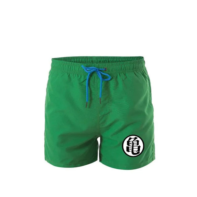 URSPORTTECH Beach Shorts Men Bottoms Quick Dry Print Swimming Surfing Shorts Summer Draw String Elastic Waist Short Men Swimwear