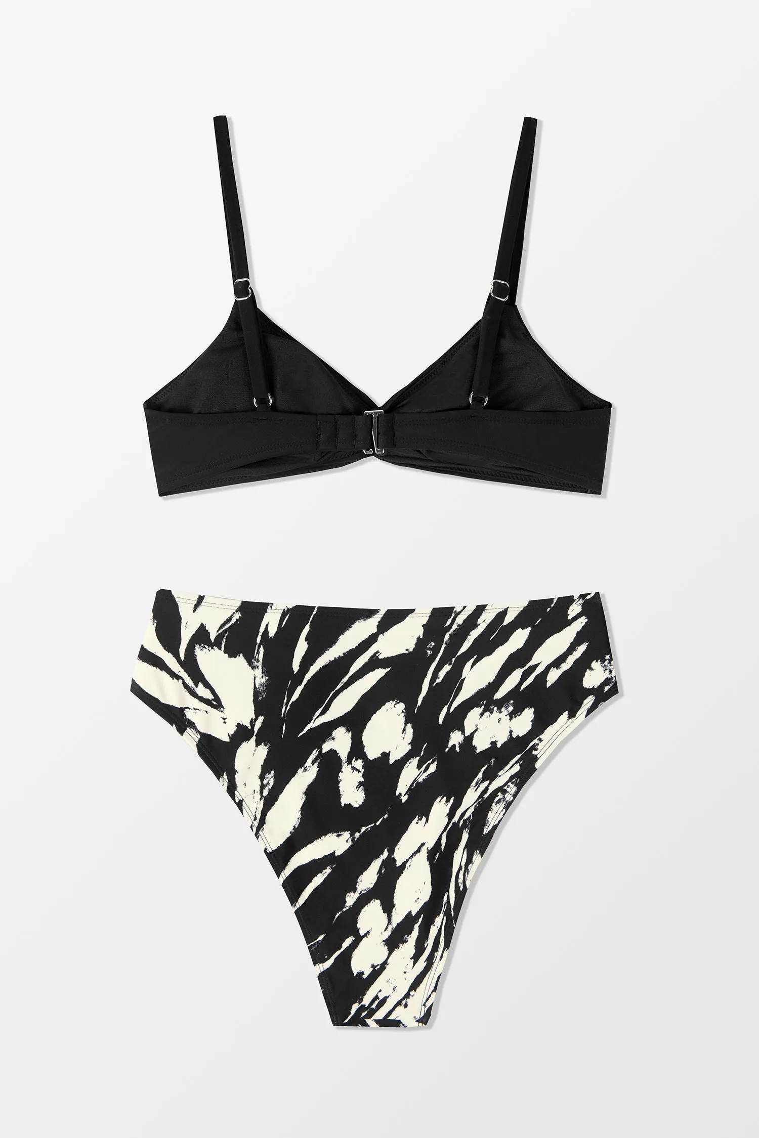 Whimsical Strokes Twisted Front Bralette & Cheeky Bikini Swimsuit